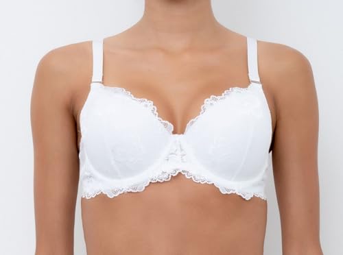 Lady C reggiseno balconette coppa C pizzo bianco 5C