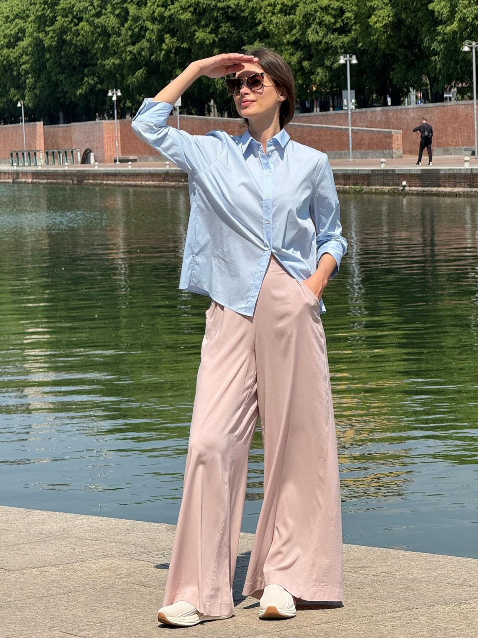 Ragno Voile Stretch Pantalone Palazzo pantalone Sphinx largo