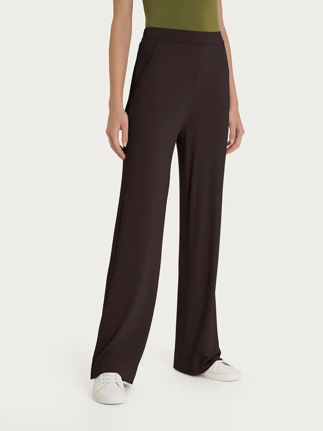 Ragno Pantalone Ampio Tasche Viscosa Chocolate