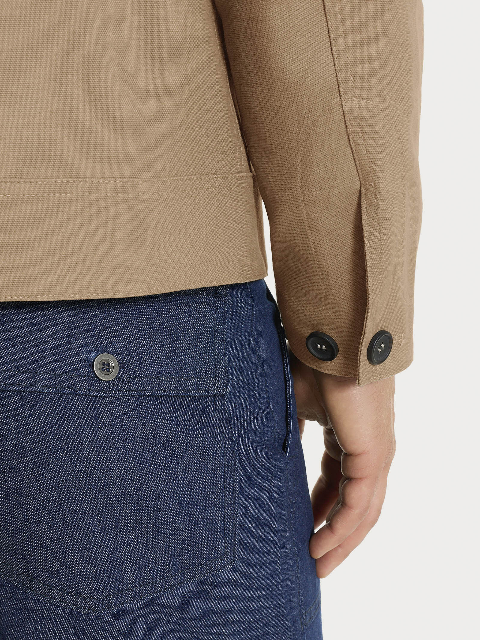 Ragno Canvas Stretch giacca zip uomo Tiger's Eye
