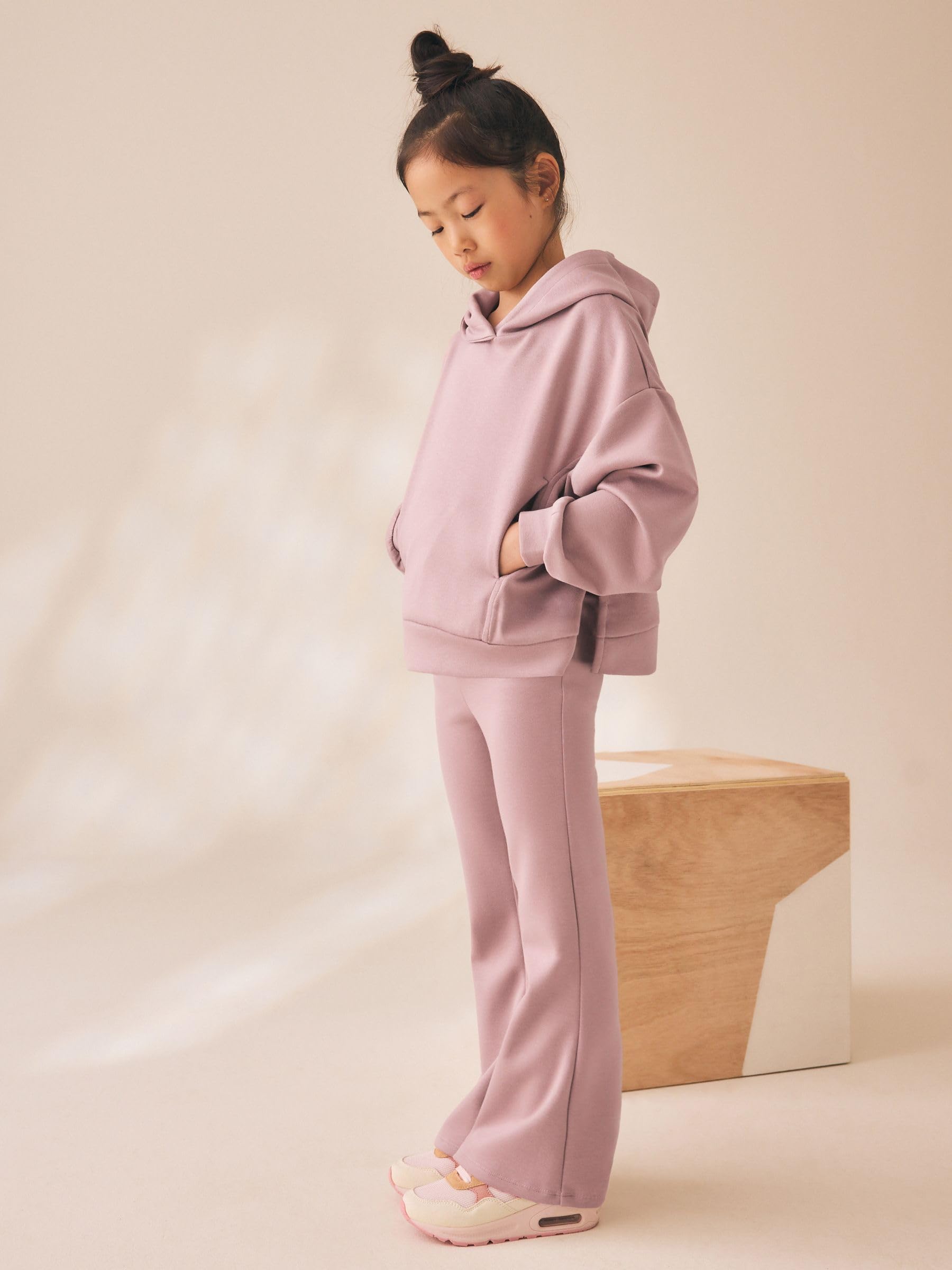 Next completo hoodie pantaloni bambina scampanato
