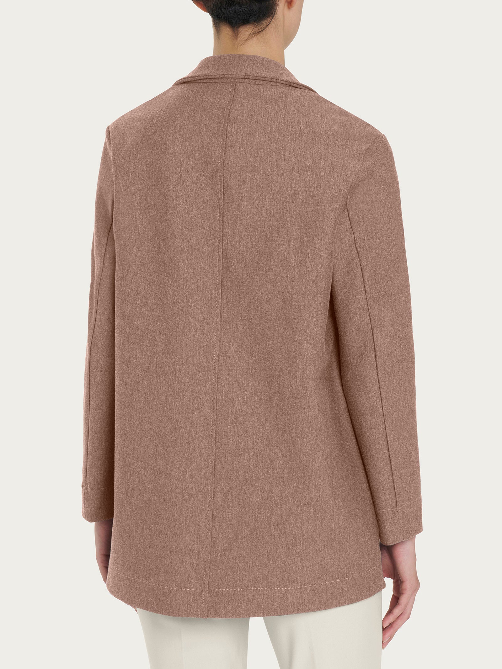 Ragno Compact Blazer giacca destrutturata marrone un bottone