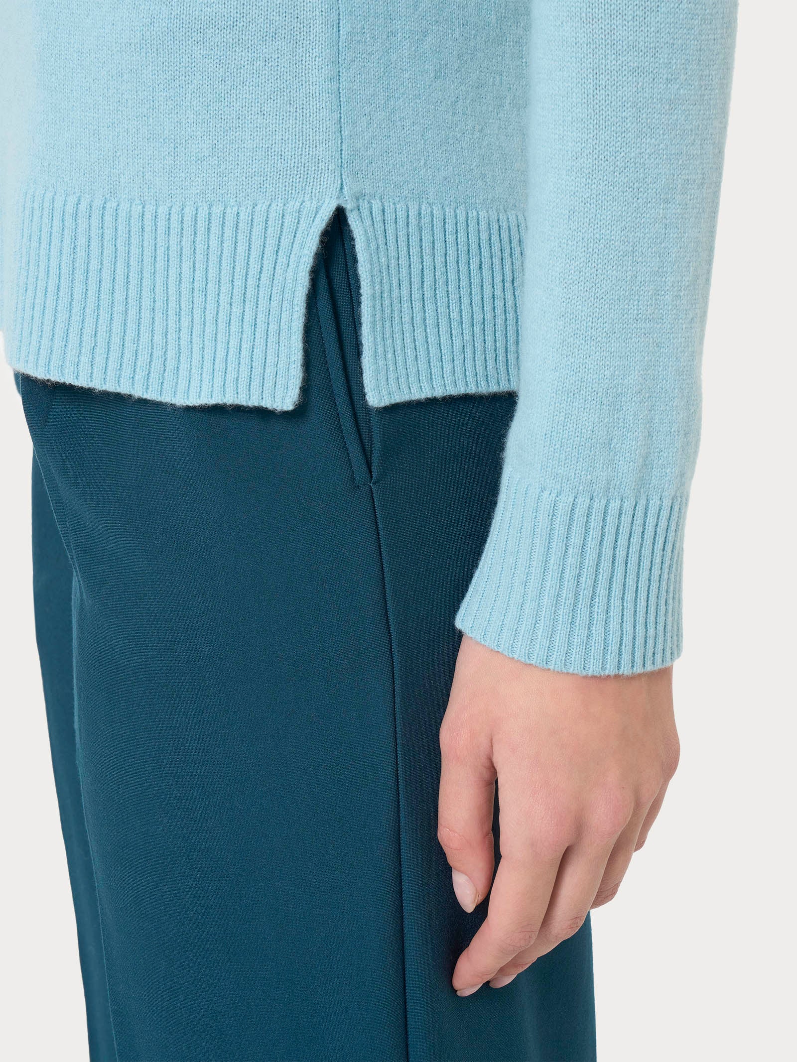 Ragno Merino Soft Maglia Girocollo Nile Blue cashmerino
