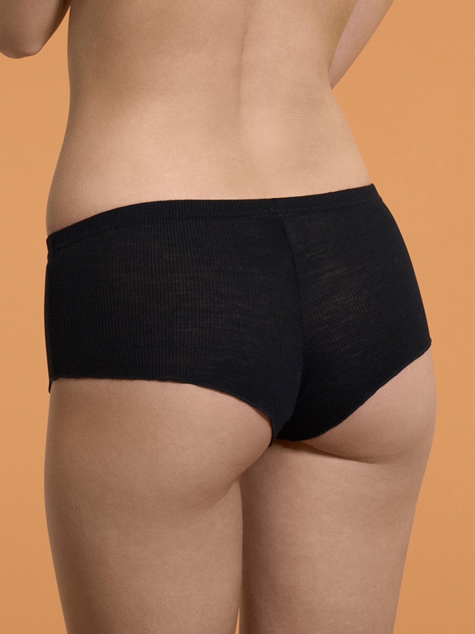 Ragno Lana Seta Culotte Donna Nero Lana Merino Termica