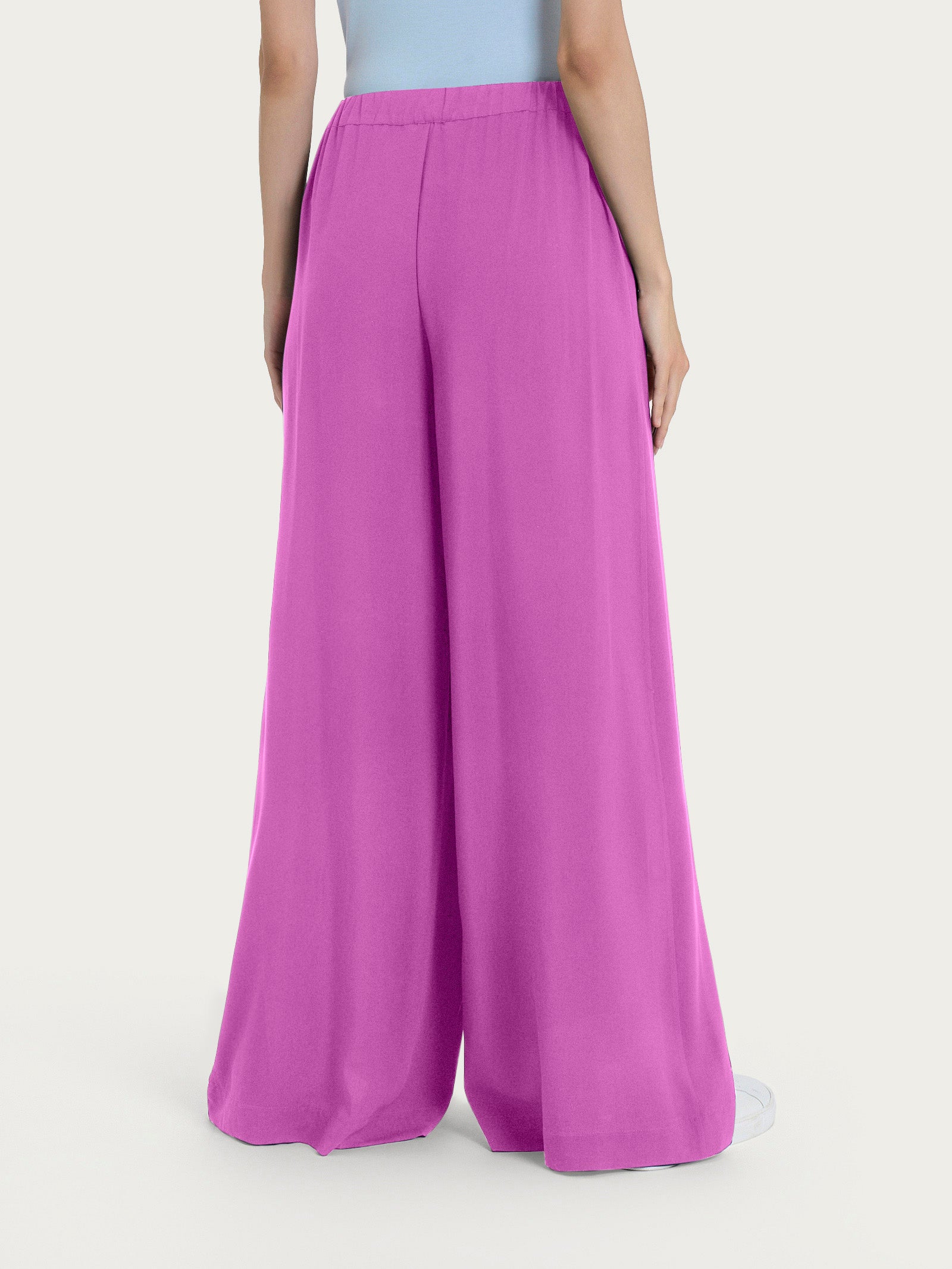 Ragno Ecoseta Pantalone Palazzo Tasche Cattleya Orchid viscosa