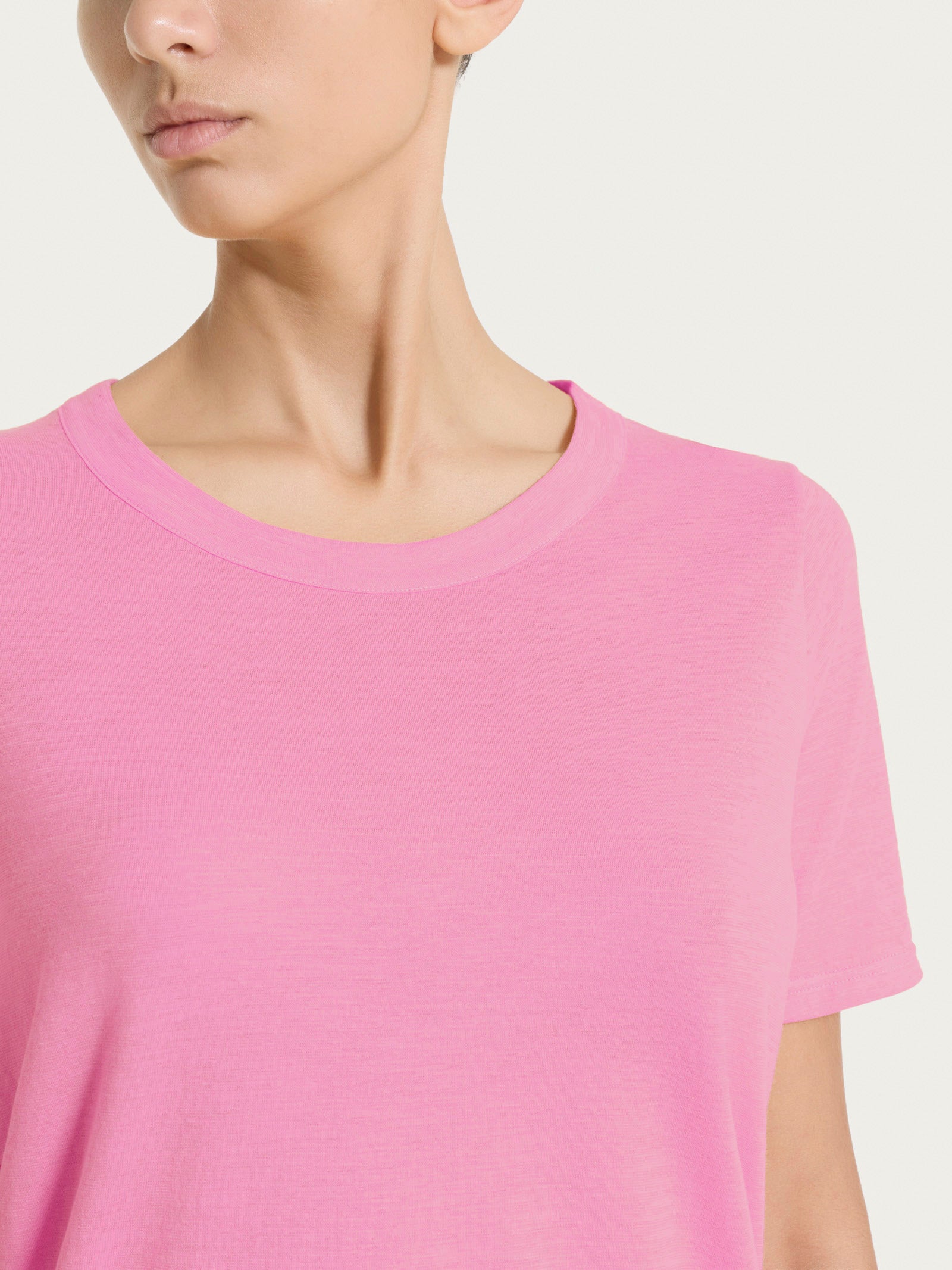 Ragno Jersey maglietta girocollo cashmere rose cotone