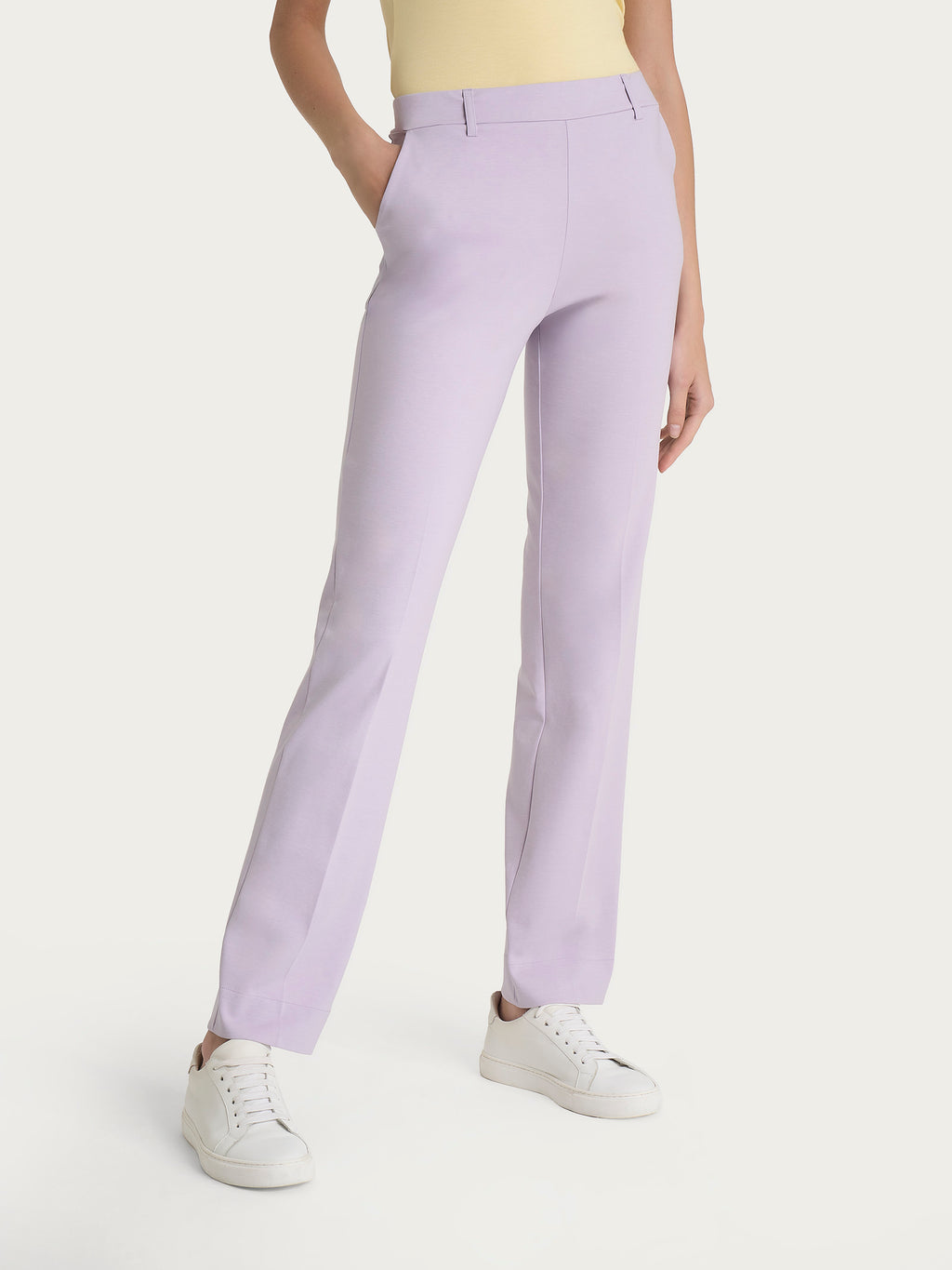 Ragno Compact Light pantaloni dritti thistle tasche vita elasticizzata