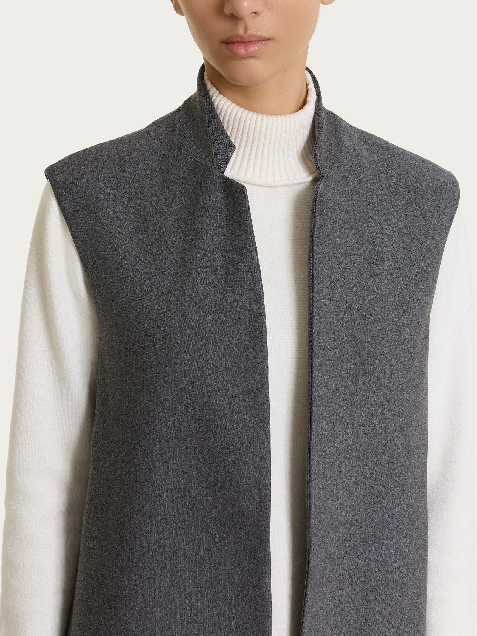 Ragno Compact Gilet donna Ardesia Mel lungo elasticizzato