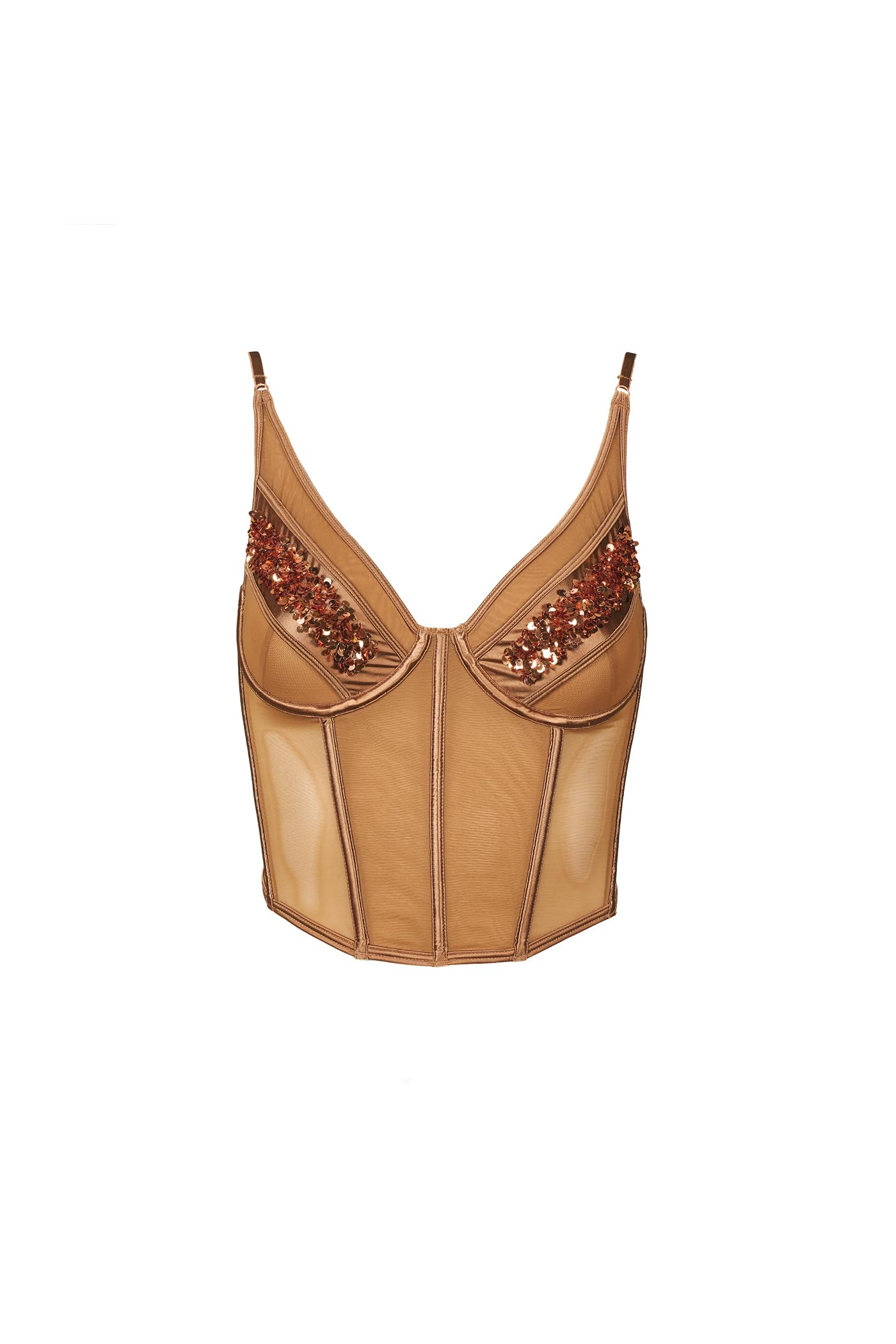Goldenpoint Acanto Leaf bustier con ferretto e gancetti