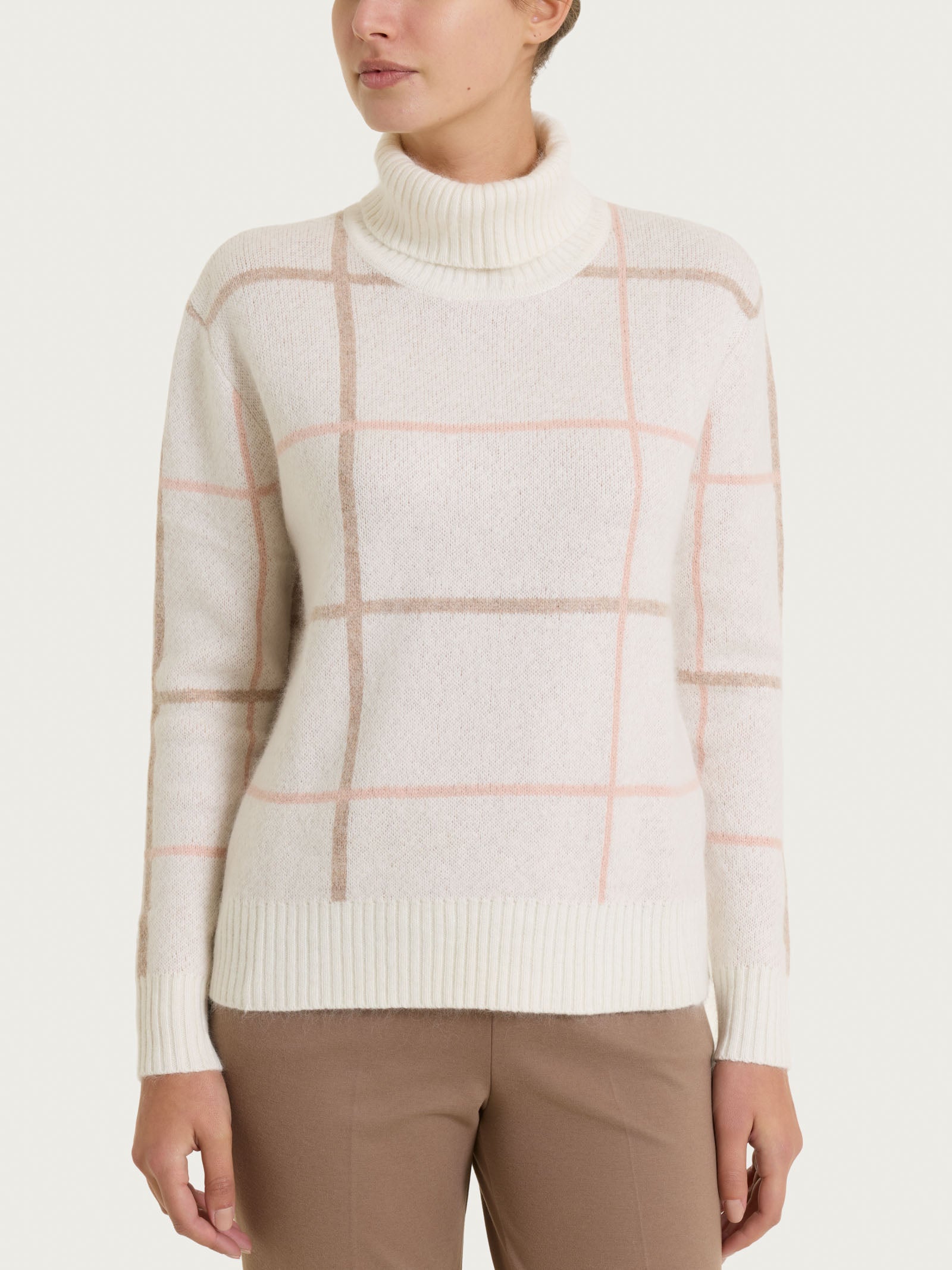Ragno Four Seasons dolcevita check Zenzero boxy