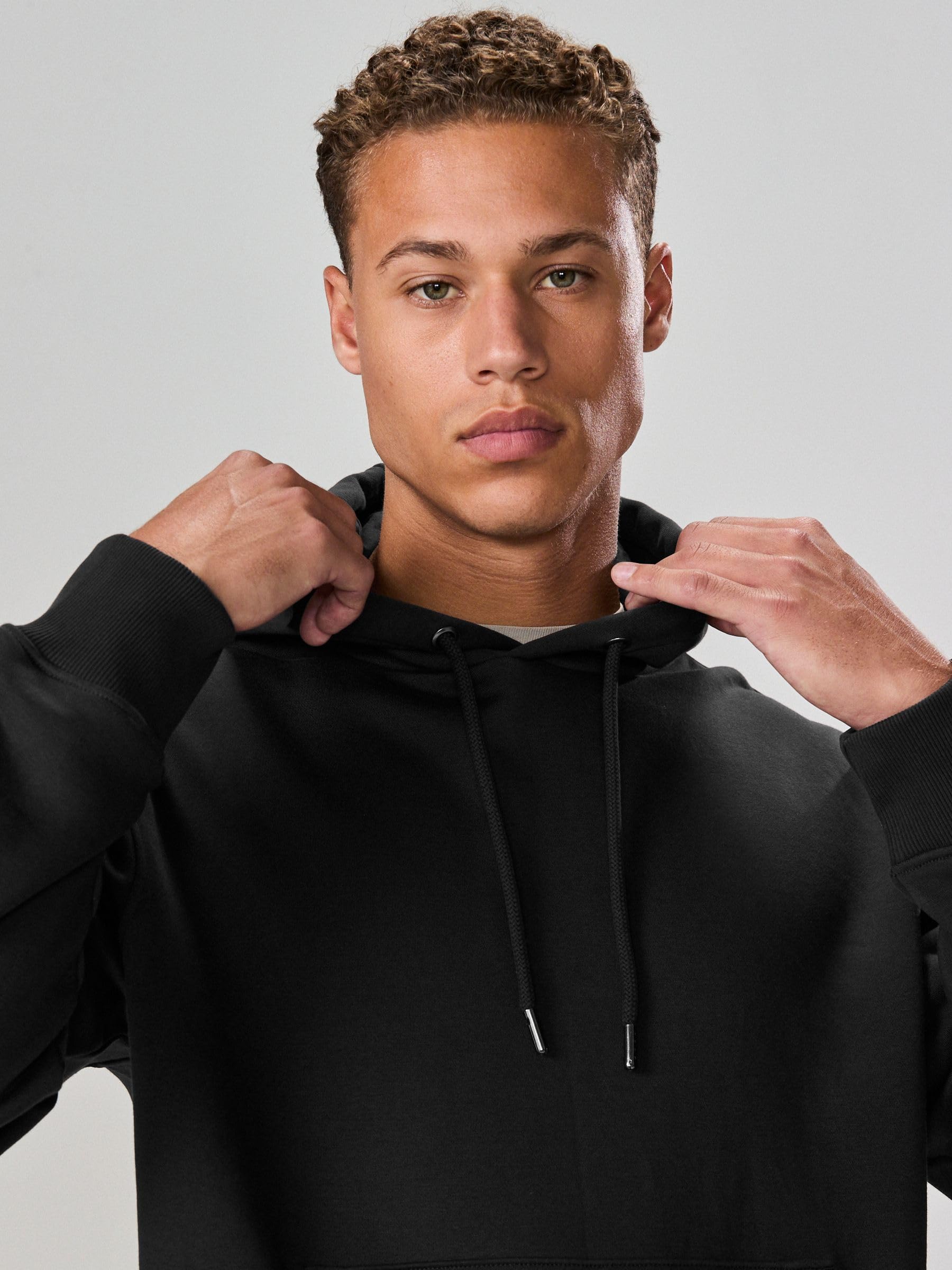 NEXT Jersey Cotone Pesante Felpa Uomo Cappuccio Morbida Pelle