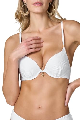 Goldenpoint Cloud push up ferretto top bikini jacquard tinta unita