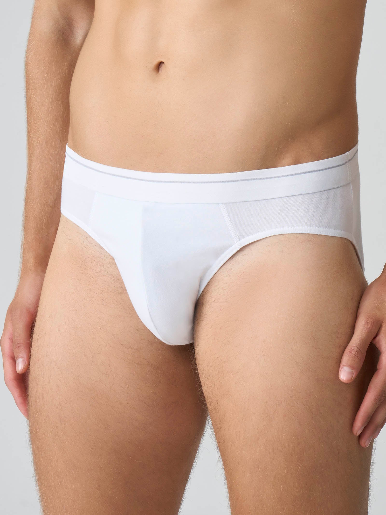 Ragno Compact Slip uomo cotone bianco tripack elastico a vista