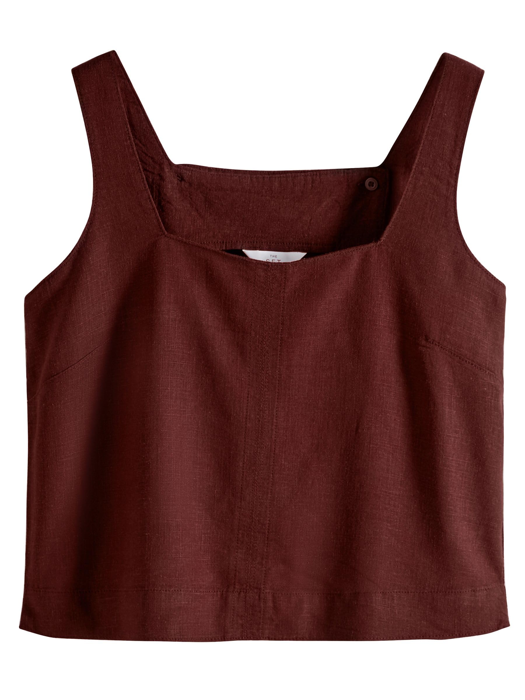 Geo Next The Set top donna 3 pezzi con lino scollo quadrato