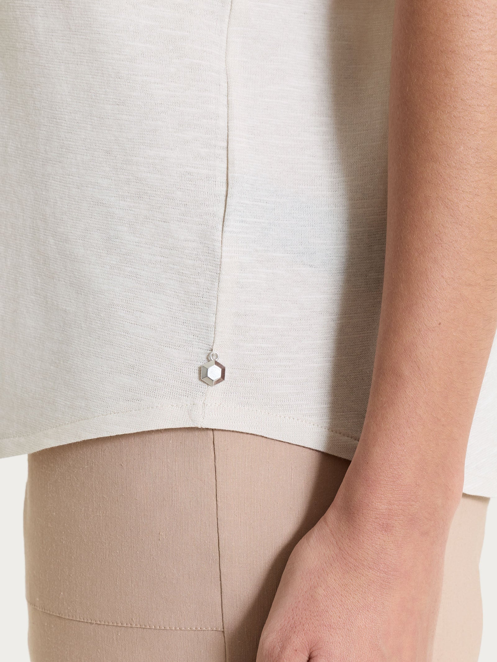 Ragno Jersey di Cotone maglietta scollo a V Champignon cotone