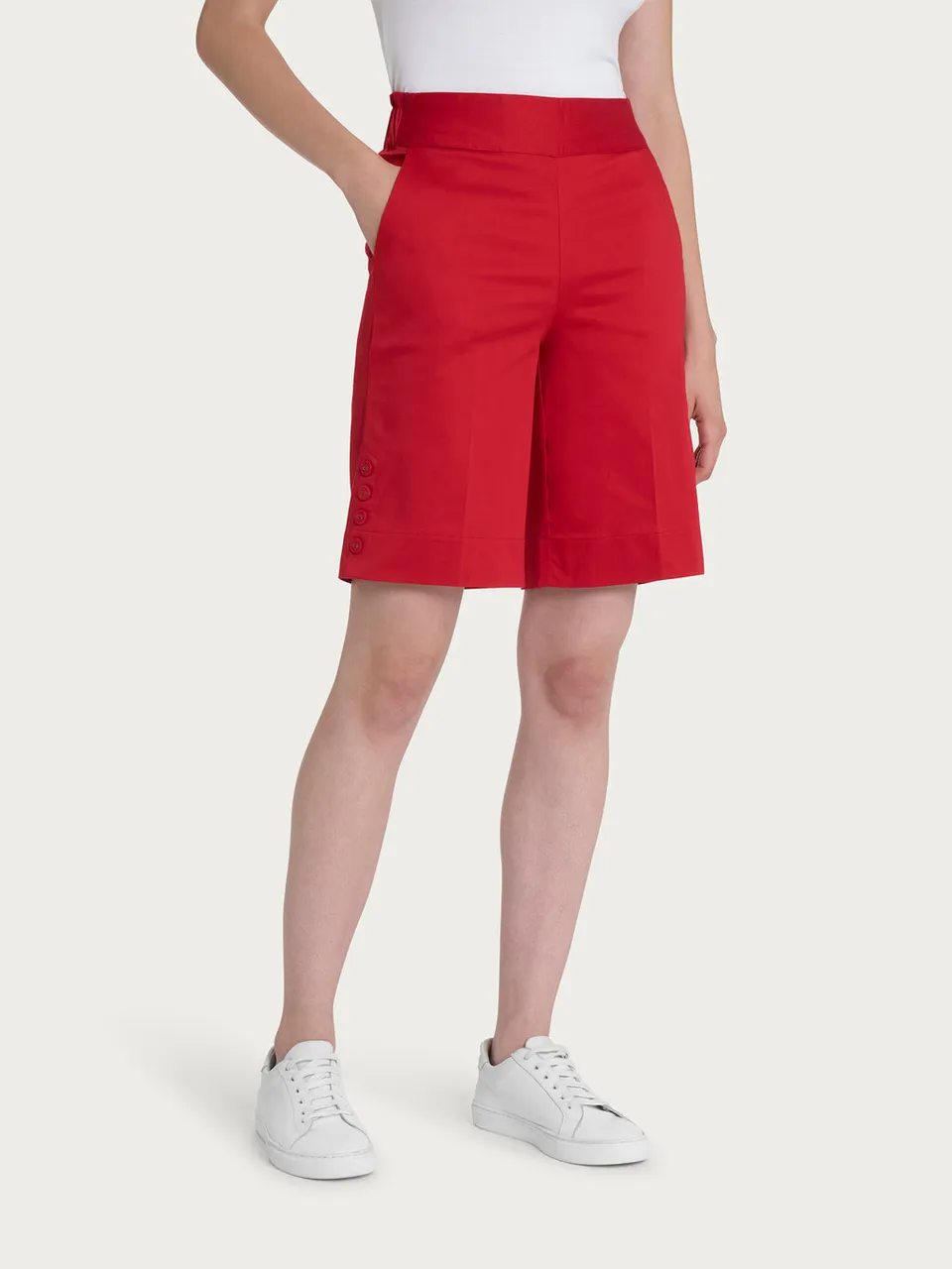 Ragno Satin Power Bermuda donna cotone elasticizzato Salsa