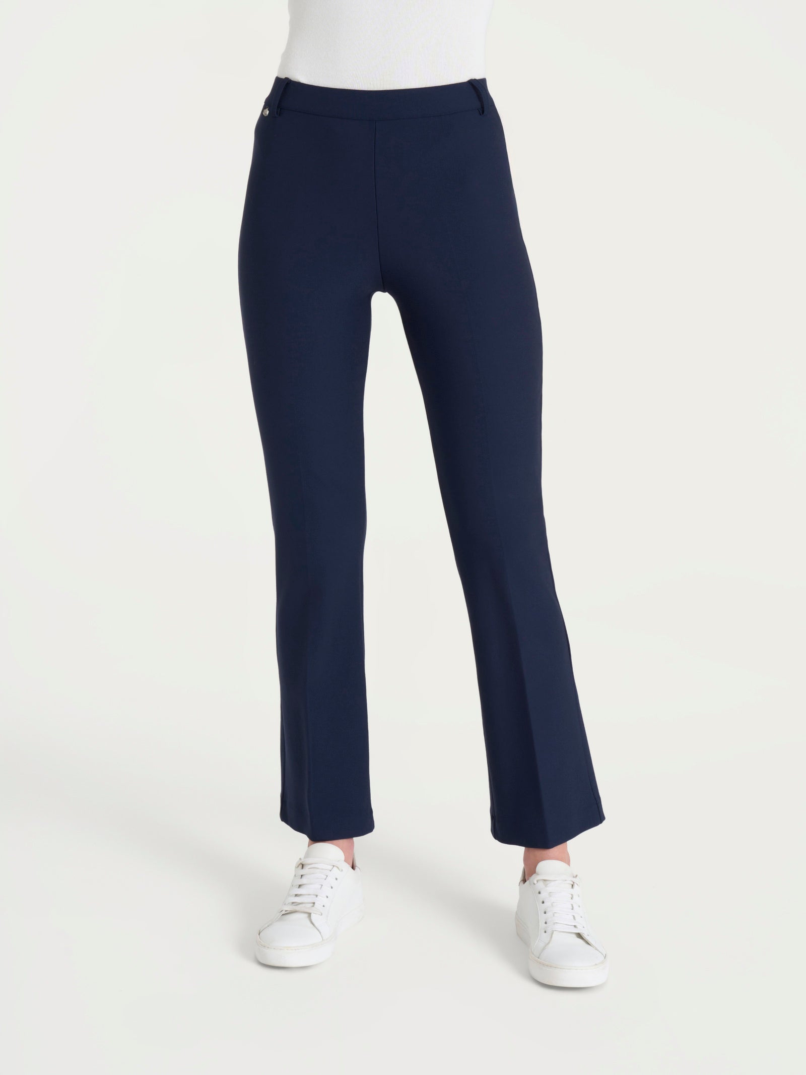 Ragno Compact pantalone flare caviglia Persia vita elasticizzata