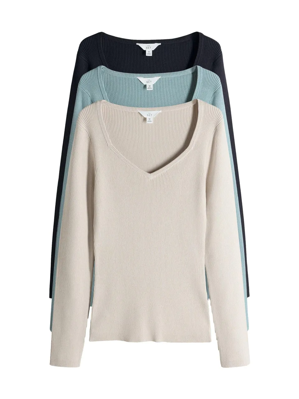 Geo Next The Set Top Donna Maniche Lunghe x3 Scollo a Cuore