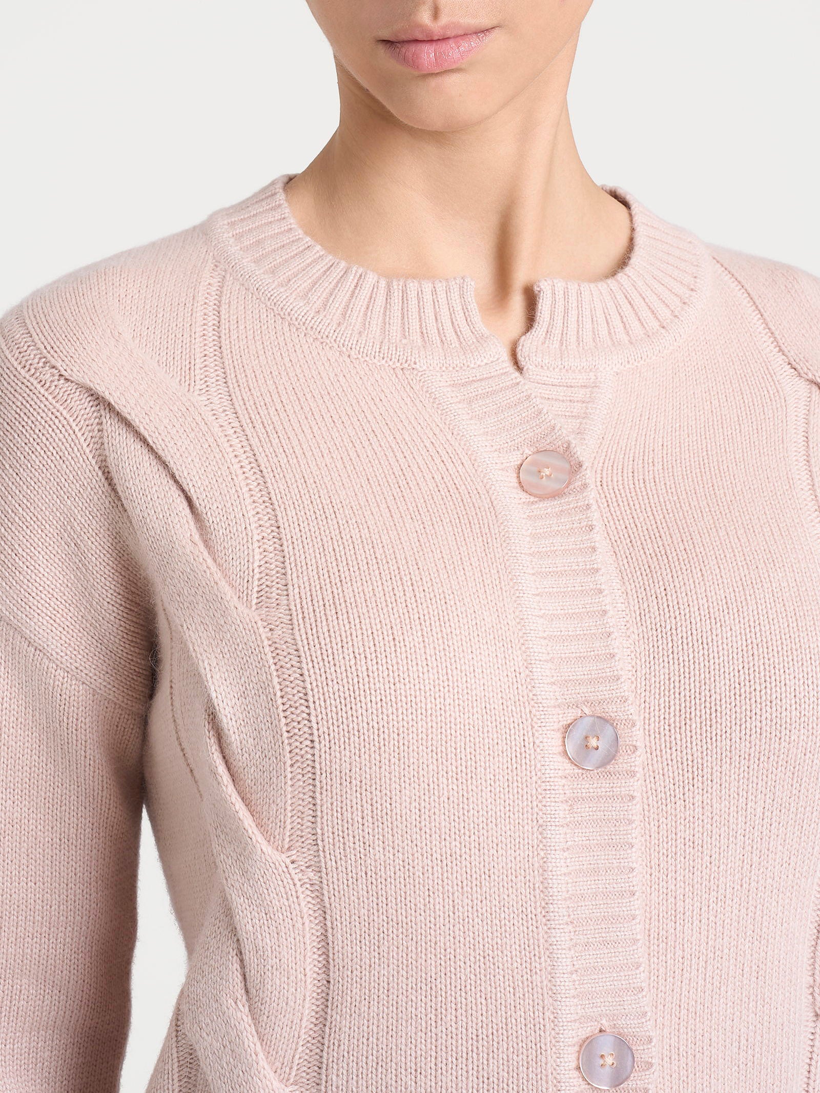 Ragno Natural Soft Cardigan Corto Cameo Rose