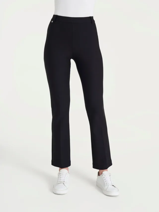 Ragno Compact Pantalone Flare Caviglia Nero Elasticizzato