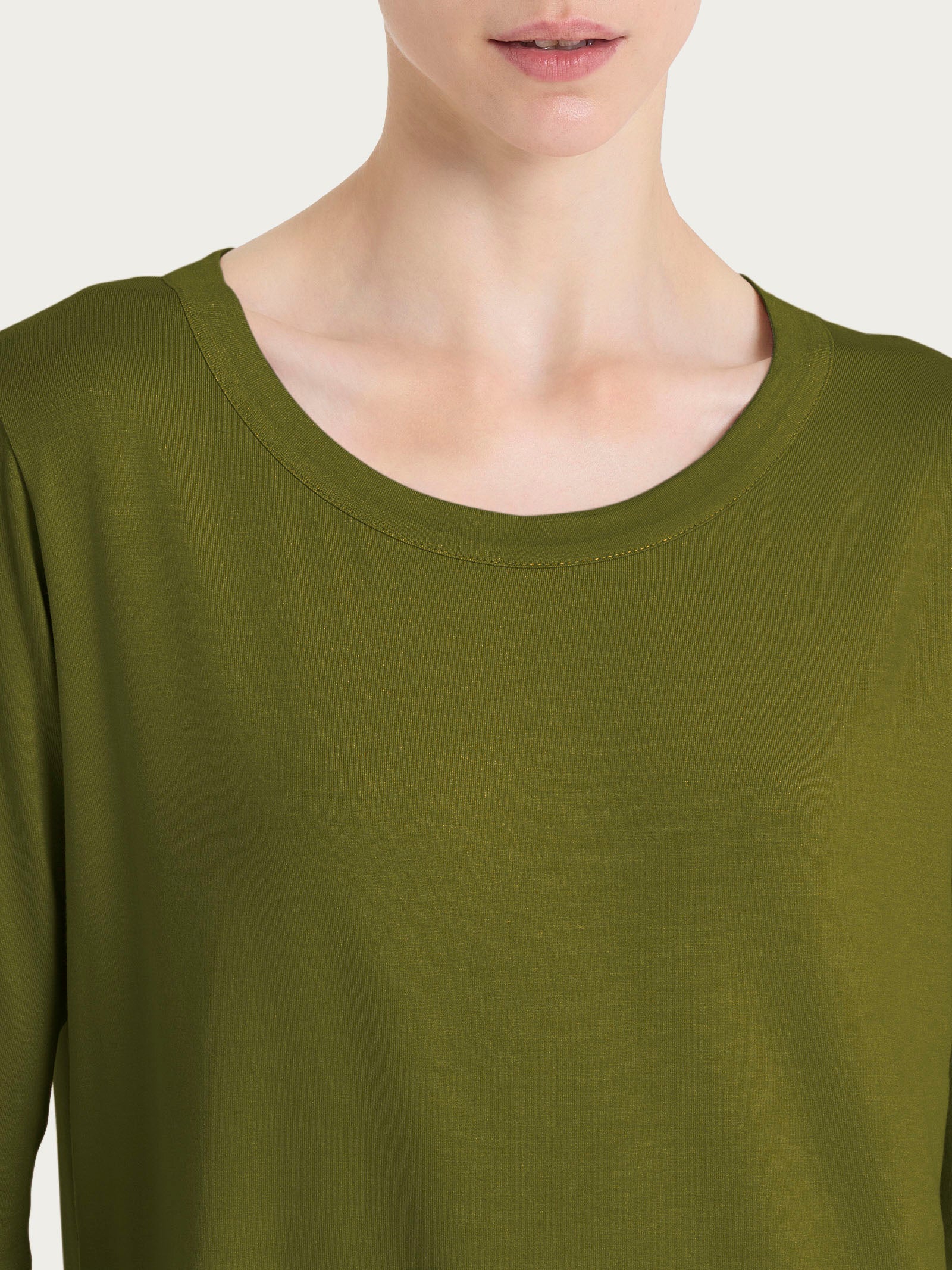Ragno Gem Girocollo maglietta viscosa verde manica 3/4