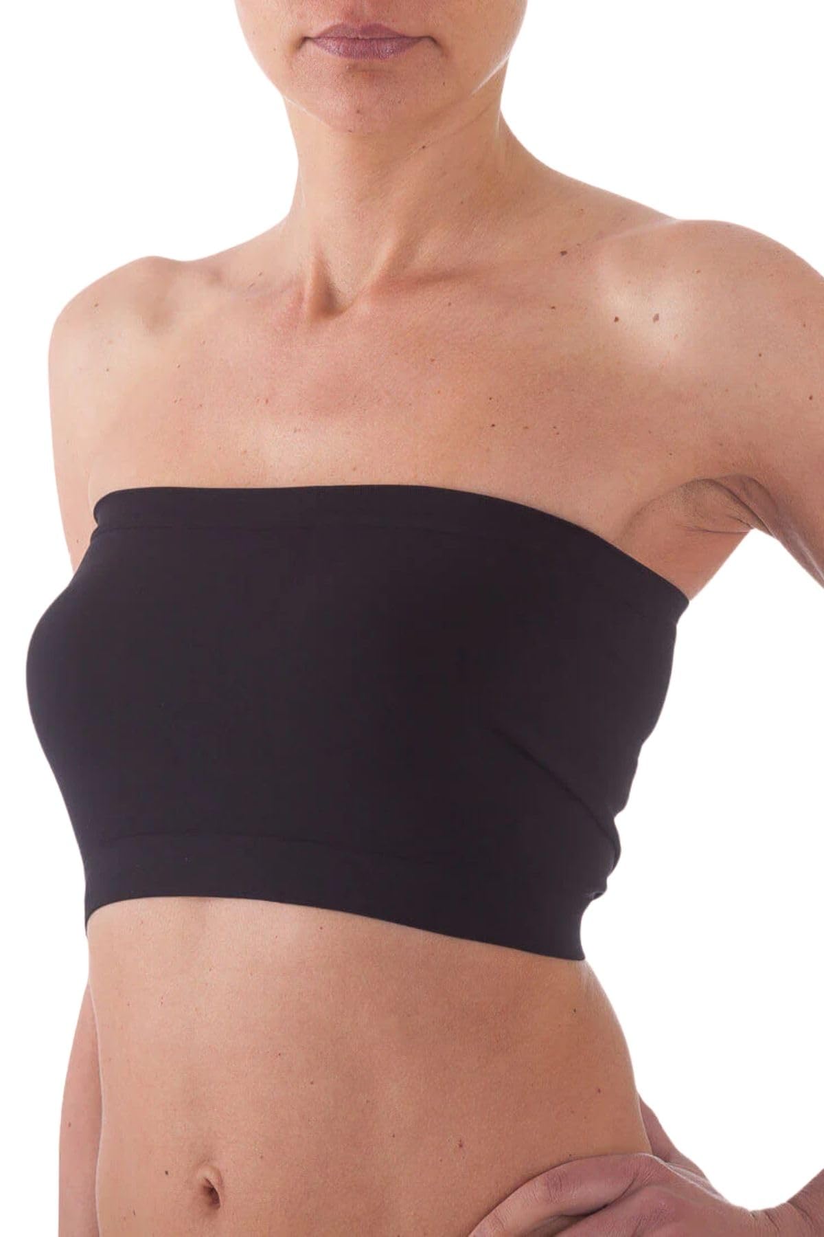 Lady C Microfibra Fascia Seamless Reggiseno Nude Invisibile