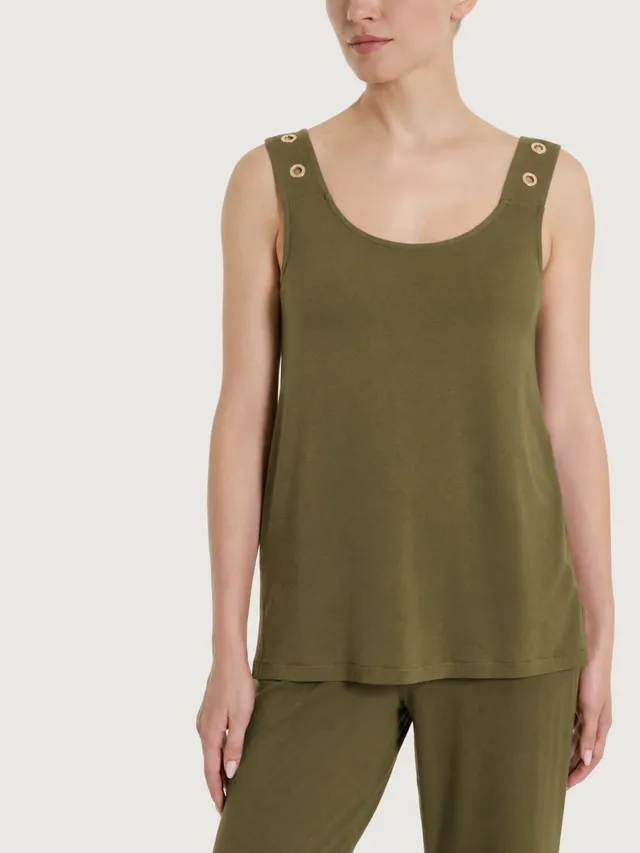 Ragno Viscosa Summer top donna Dark Olive