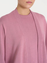 Ragno Four Seasons Short Cardigan donna lilla in viscosa