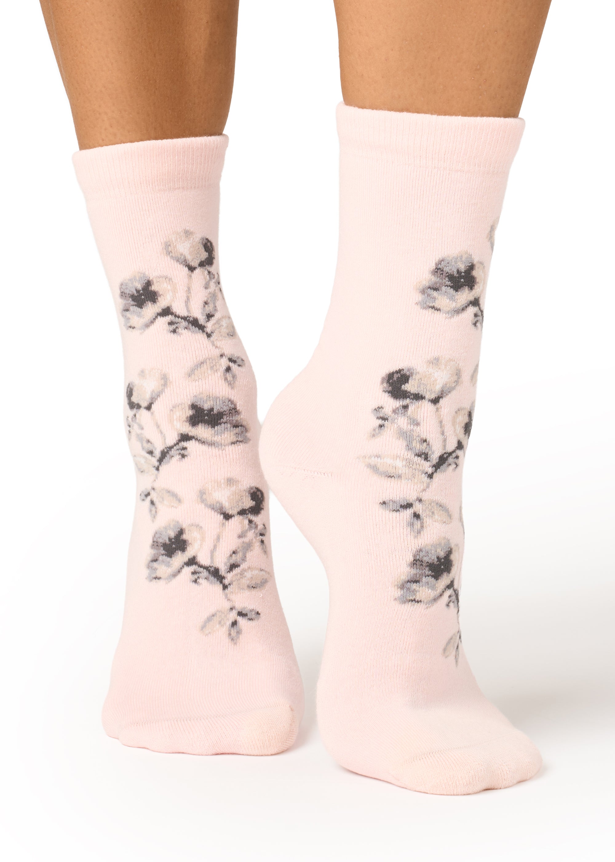 Philippe Matignon Floral slipper cotone taglia unica antiscivolo