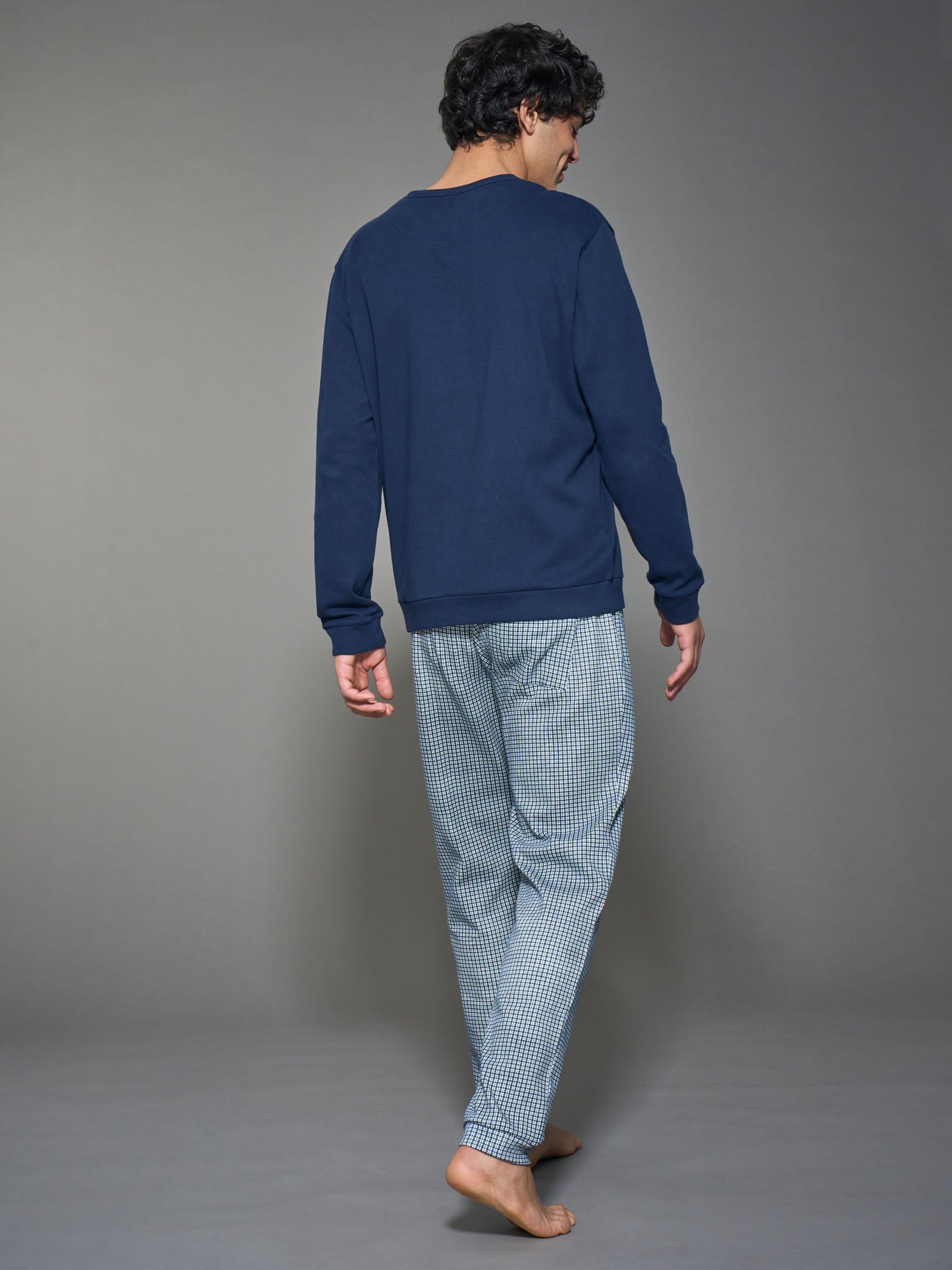 Ragno Pigiama serafino interlock cotone Fant. Navy Blazer