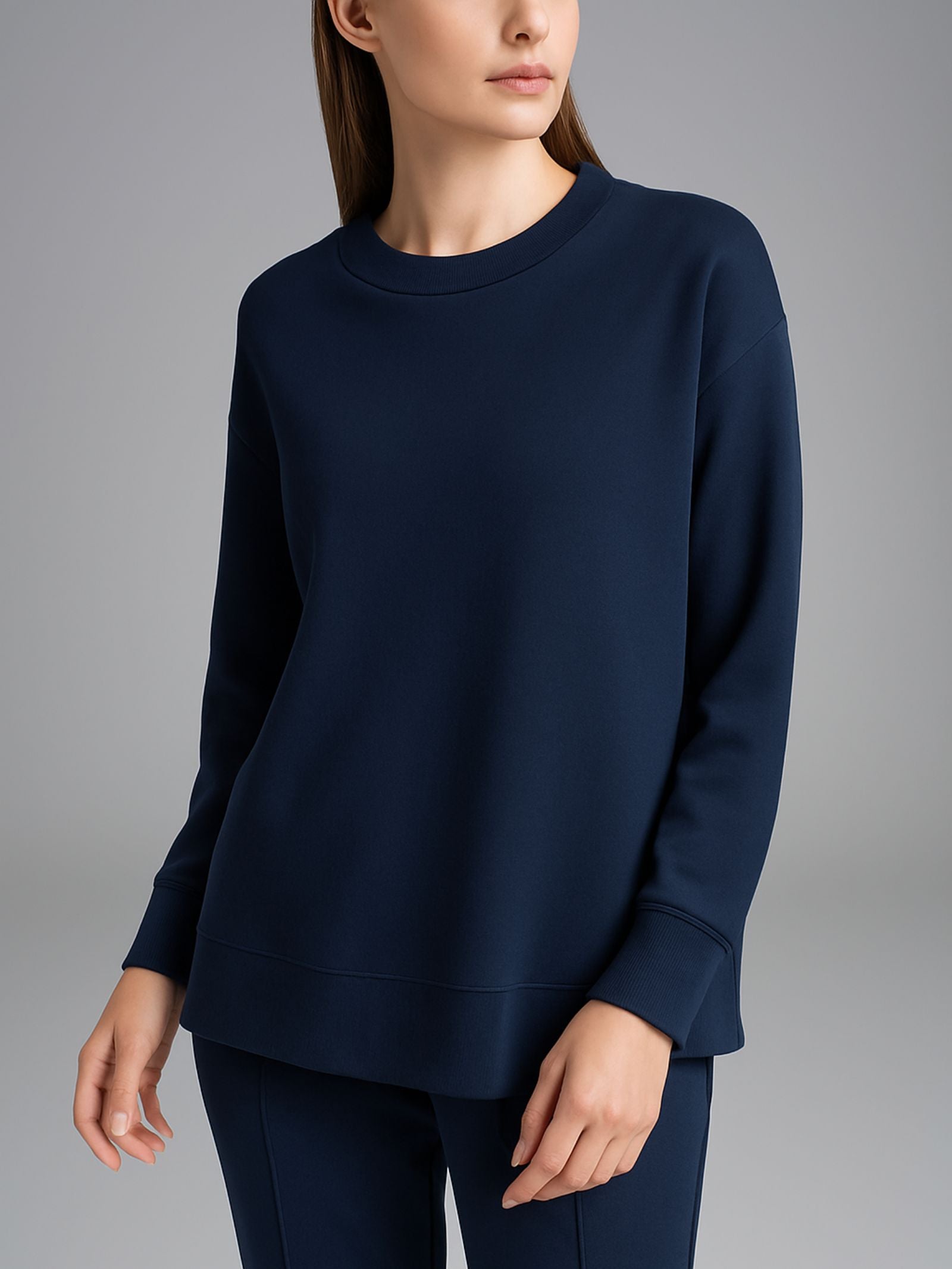 Ragno Comfort Felpa Girocollo Scuba Bleu morbida