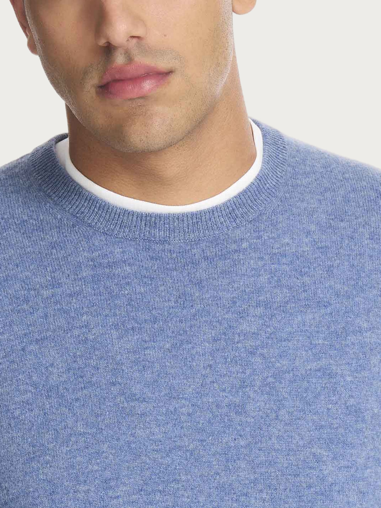 Ragno Cashmerino Maglia Girocollo Delave Misto Lana Calda