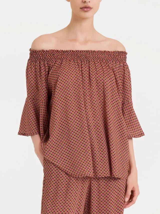 Ragno Ecoseta T-shirt Arricciata Fantasia Spice Route