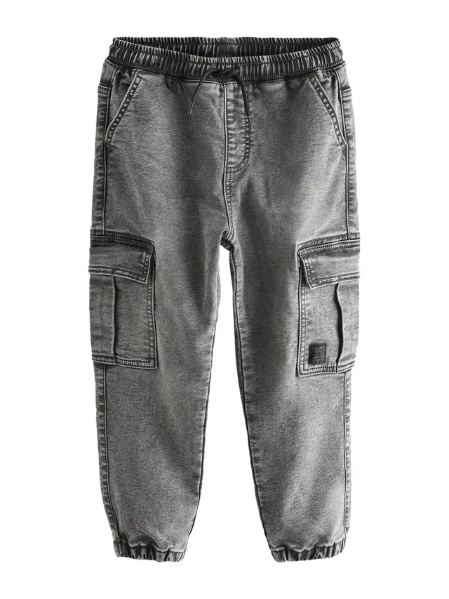 Next Ragazzo Jeans Cargo 98 grigio vita elasticizzata