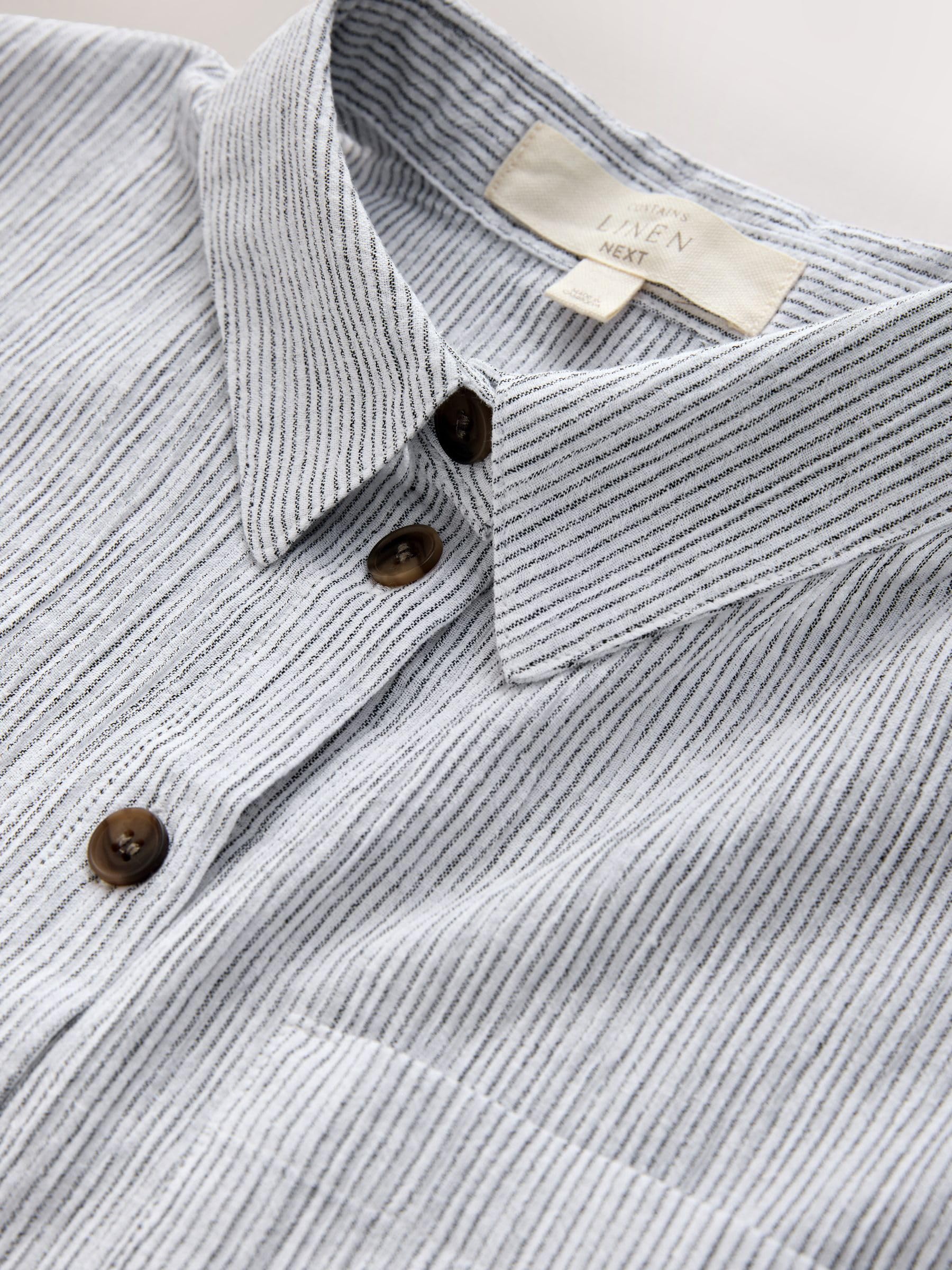 NEXT camicia lino maniche corte donna vestibilità comoda