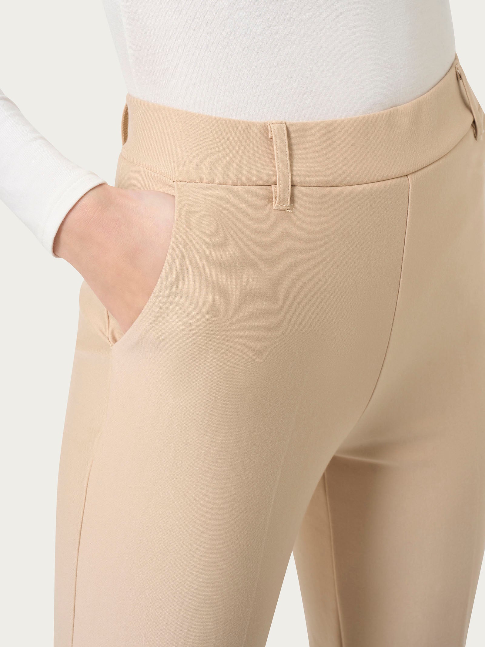 Ragno Gem pantalone Straight Leg dritto Irish Cream elasticizzato