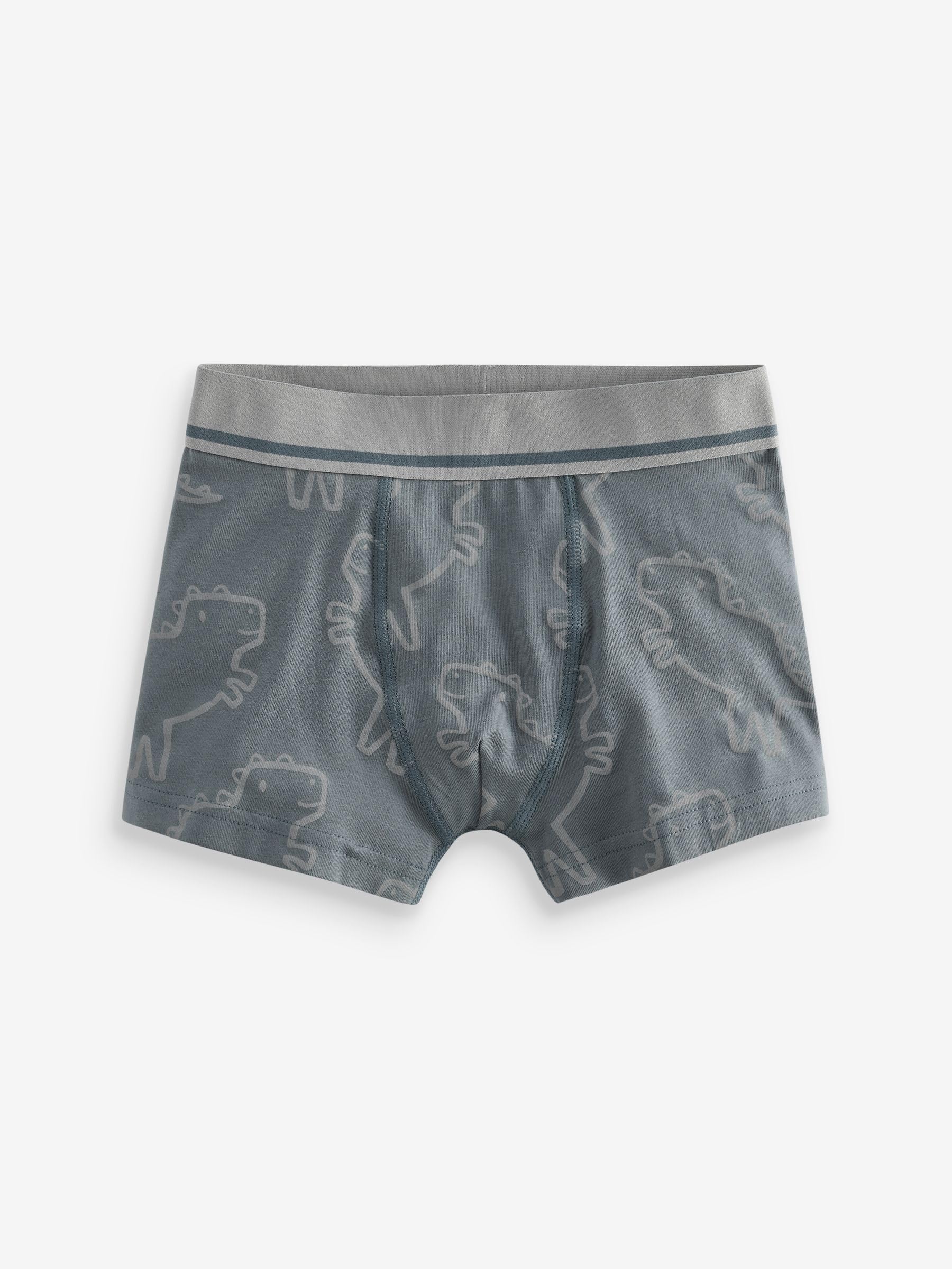 Next boxer ragazzo aderenti 5 pezzi dino blu cotone