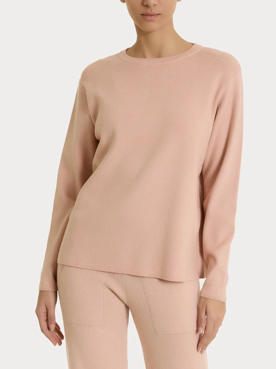 Ragno Super Soft Maglia Girocollo Cameo Rose manica lunga