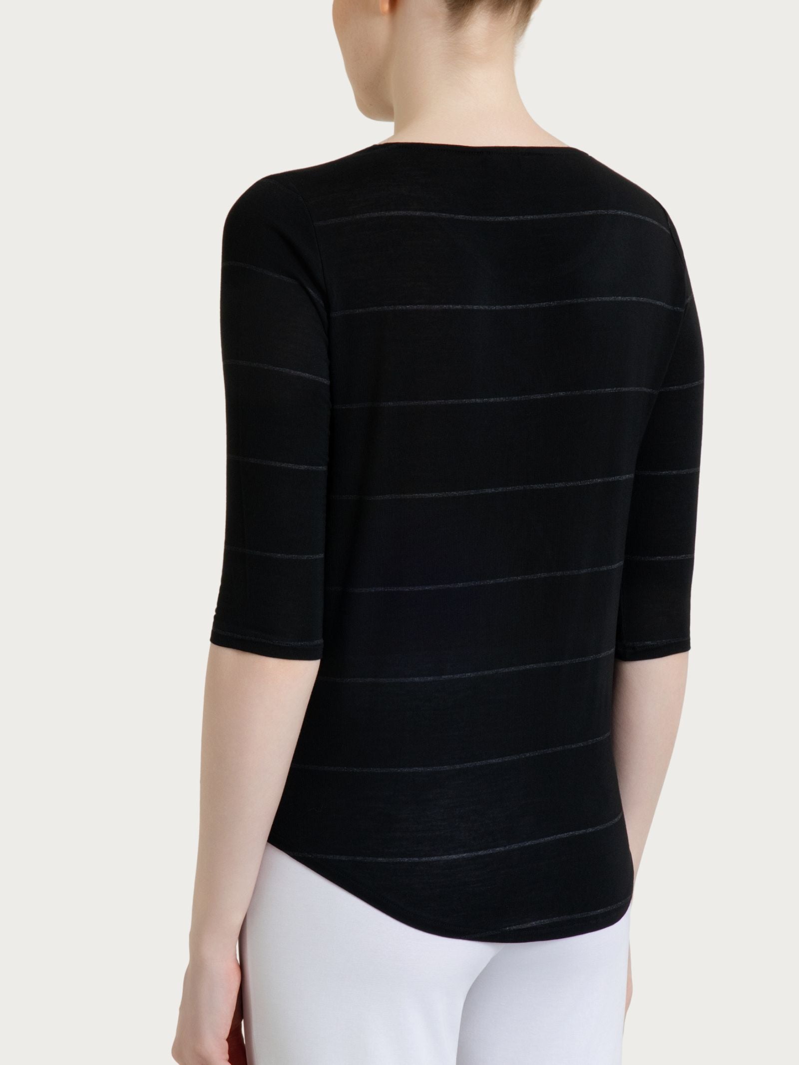 Ragno Summer Light maglietta Fant.Nero micro righe lurex