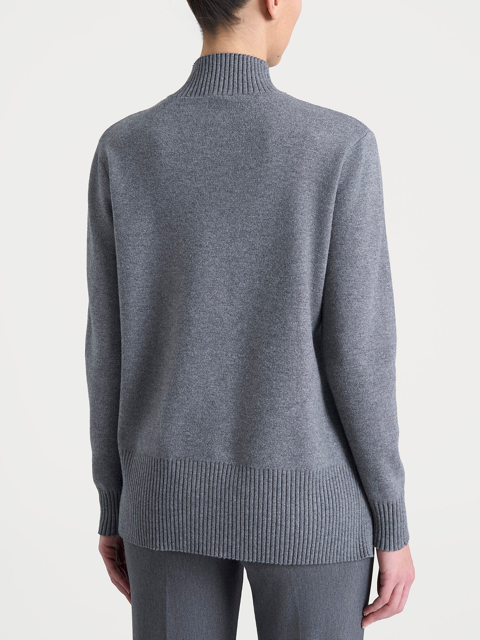 Ragno Four Seasons Cardigan Zip Asimmetrico Ferro Mel. boxy