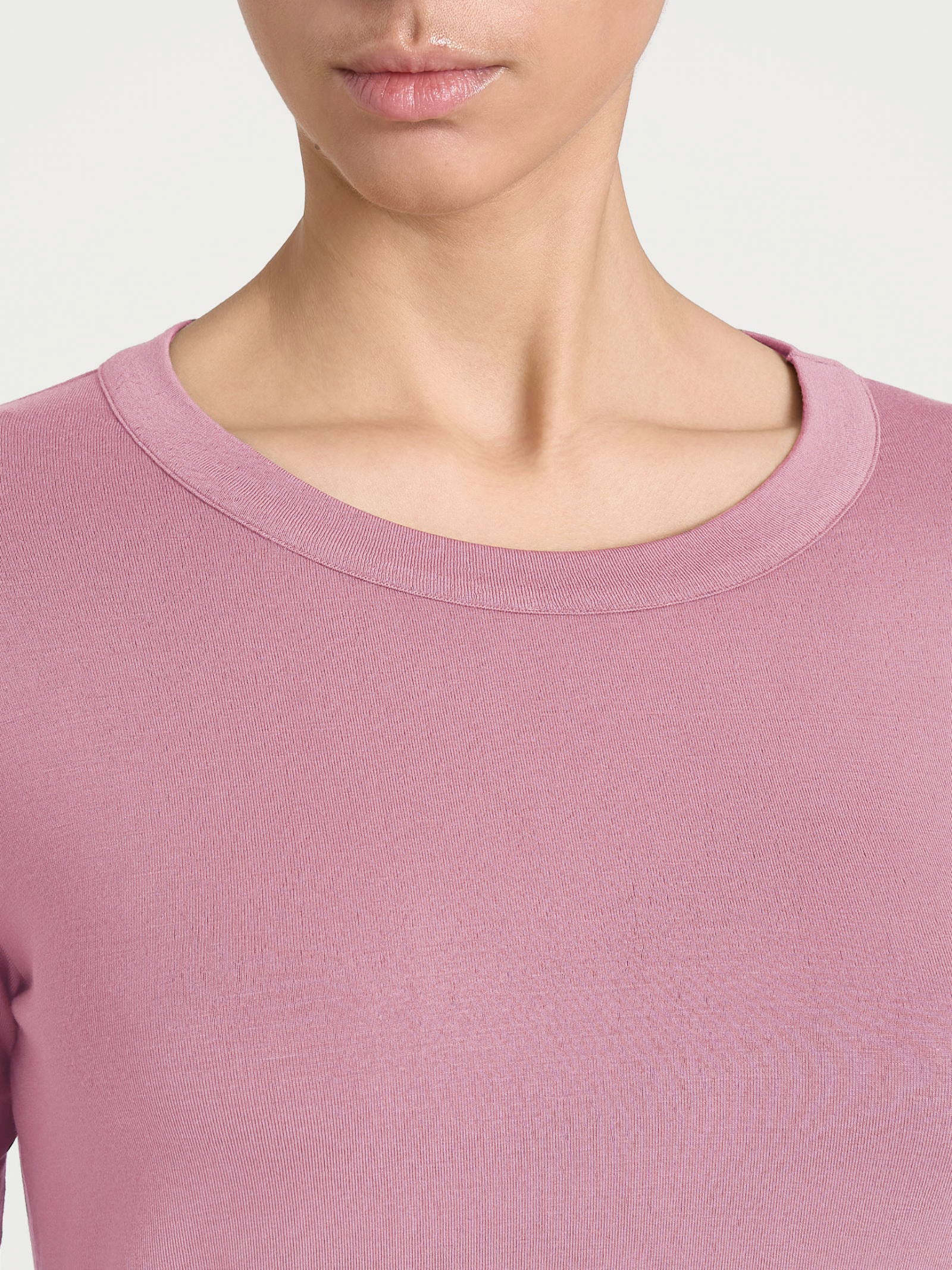 Ragno Eco Viscosa girocollo maglietta Lilas manica lunga