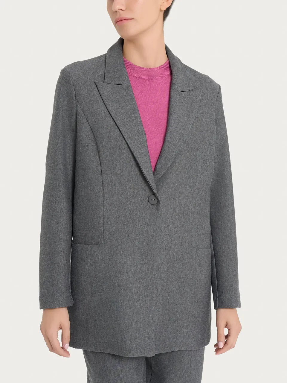 Ragno Compact Blazer Over Giacca Ardesia Mel misto viscosa