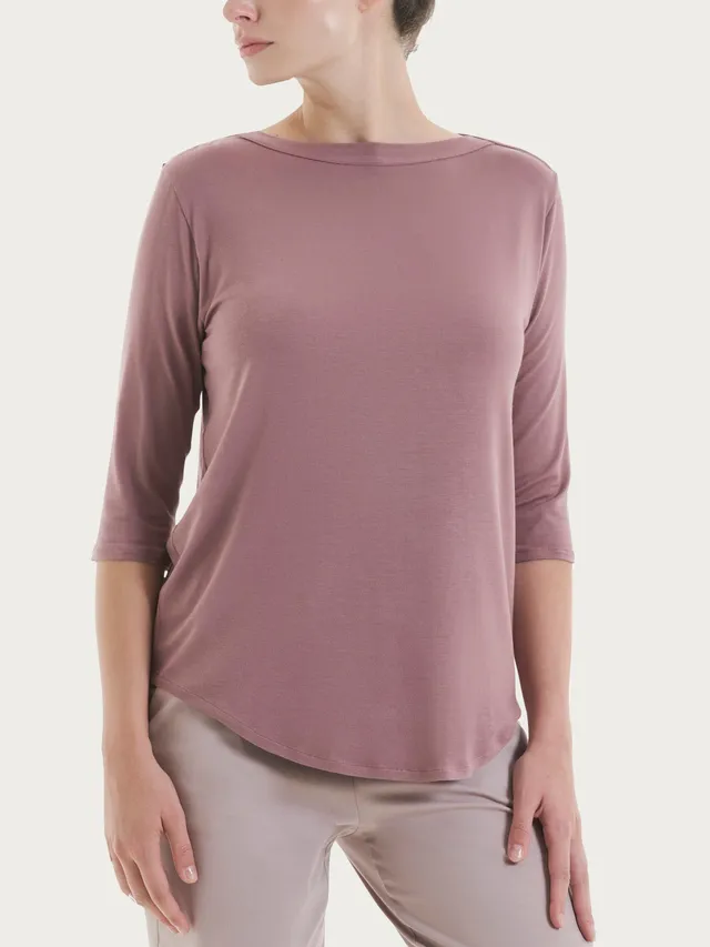 Ragno Viscosa Summer maglietta scollo barchetta Twilight Mauve