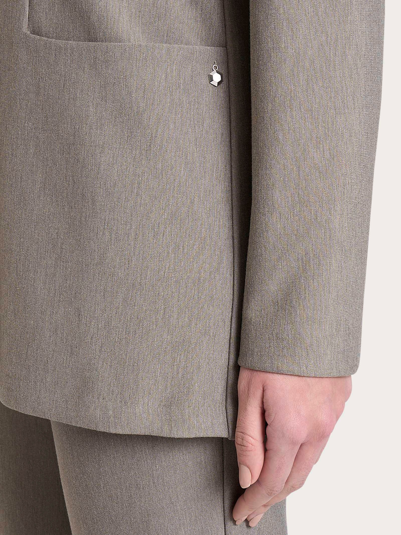 Ragno Blazer Over Compact Glace Melange grigio elasticizzato