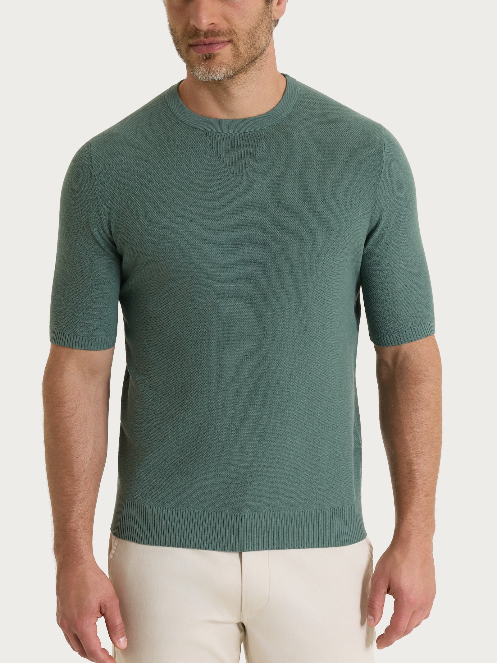 Ragno Puro Cotone maglia piquet manica corta Dark Forest traspirante