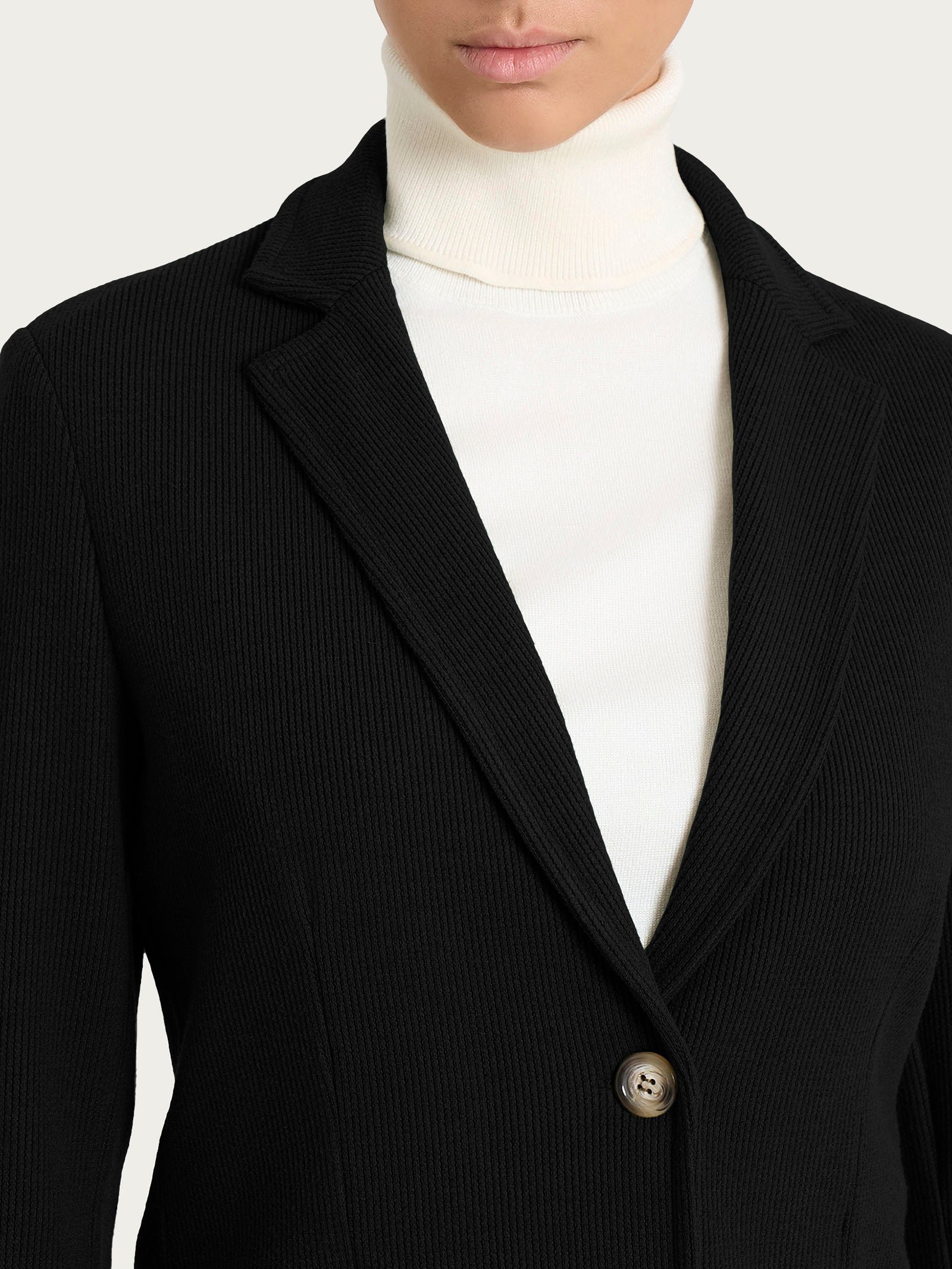 Ragno Velvet Blazer Donna Nero Due Bottoni Regular