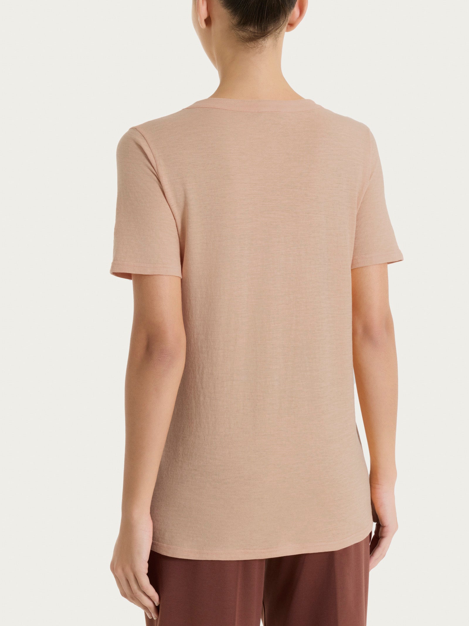 Ragno Gem maglietta girocollo slub jersey Warm Taupe