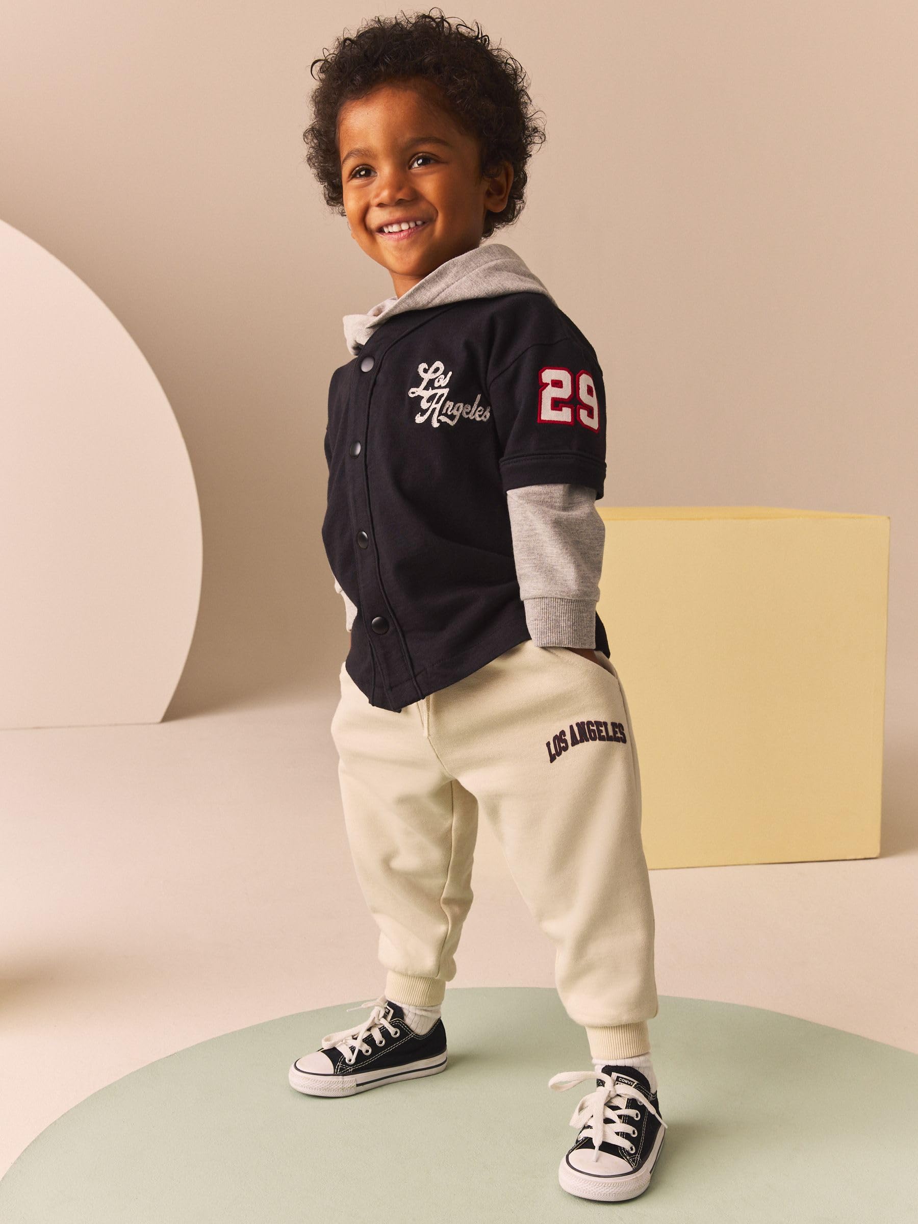 Next Ragazzo completo felpa jogging tuta 3 pezzi cotone 92-98