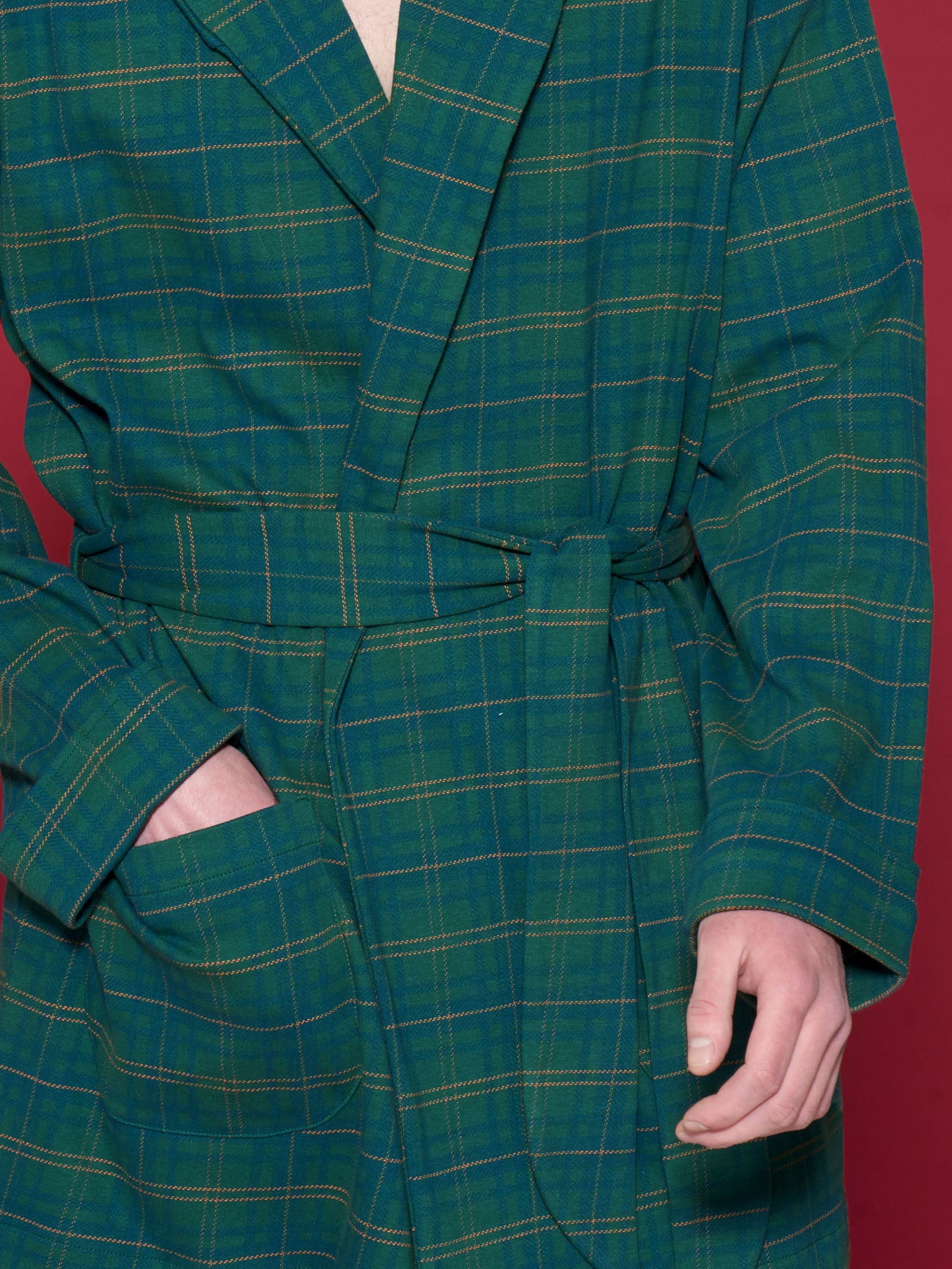 Ragno Vestaglia Uomo Interlock Cotone Bistro Green