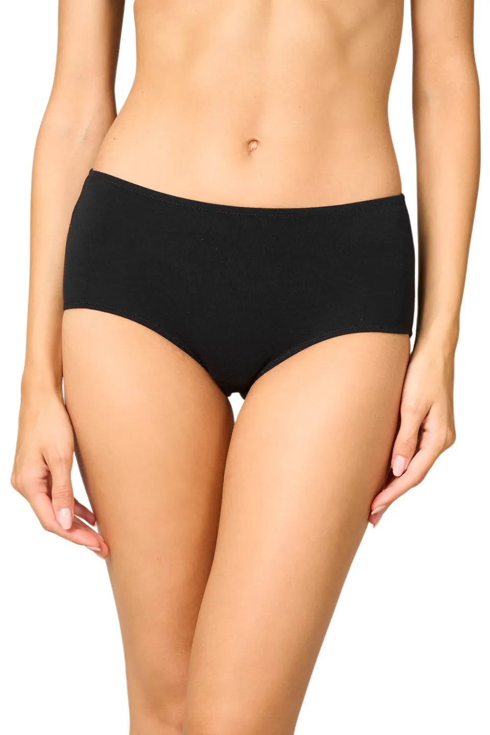 Goldenpoint culotte fianco alto donna cotone tinta unita
